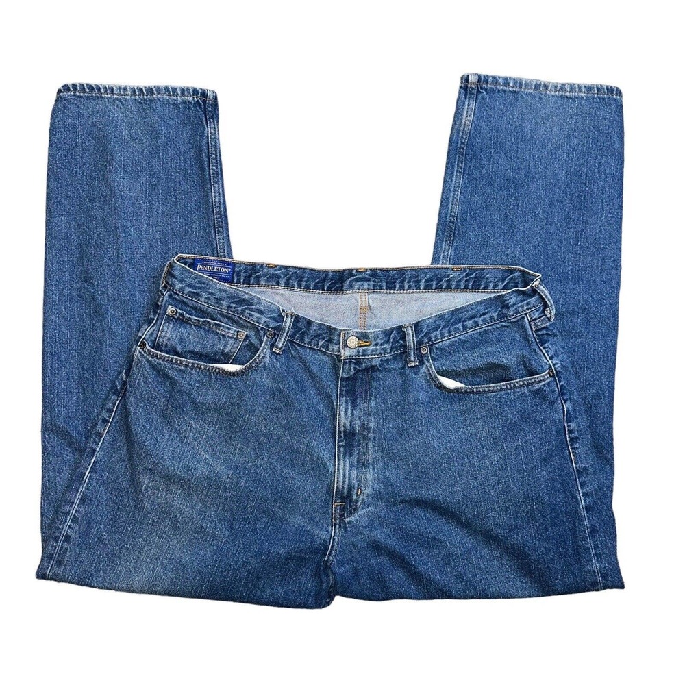 Pendleton Jeans Mens 42X32 Blue‎ Straight High Rise Denim Classic